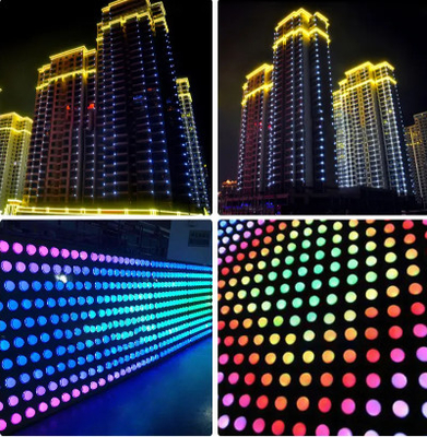 Đèn chiếu sáng mặt tiền ngoài trời LED nhiều màu Đèn RGB có thể lập trình điểm ảnh cho giải trí