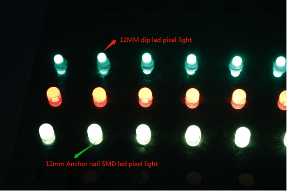 SMD 5050 Đèn chiếu ngày lễ Giáng sinh 12mm Hình vuông có thể nhấn vào 1903 DMX512 Đèn LED điểm ảnh RGB