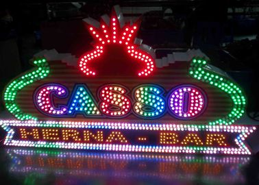 Bulding / Quảng cáo Trang trí Casino Quảng cáo LED với Đèn Màu đơn 9mm 12mm