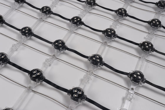 Outdoor Flexible Transparent LED Pixel Mesh Screen Full Color p50/p62.5/p83p100 Light Net Video Curtain Display