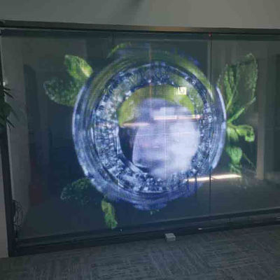 Flexible LED Transparent Film Screen Easy Installation For Advertising LED Panel