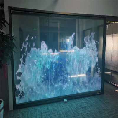 High Transparency P4 240*960 LED Transparent Film Screen For Indoor Glass Window