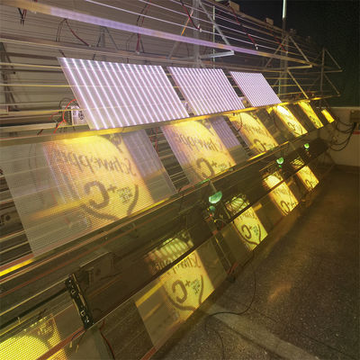 P10 advertisement display indoor flexibility on glass transparentSMD2121 5V  LED crystal film screen