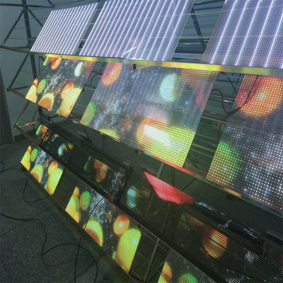 Flexible LED Transparent Film Screen Easy Installation For Advertising LED Panel-p8
