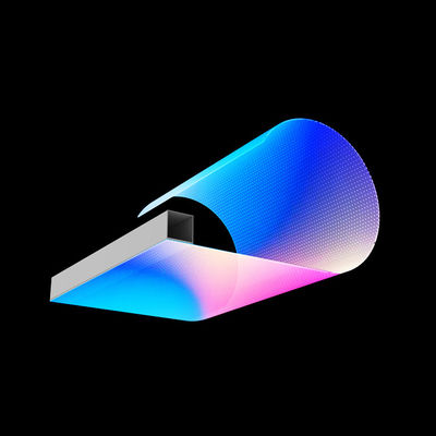 P6 LED Flexible Transparent Crystal Film Display Advertising Screen For Glass Door Shopping Mall 