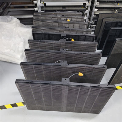 Customized Waterproof Mesh LED Screen P3.9 Glass Window Building Transparent Glass Mesh Grille Large