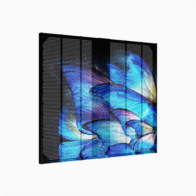 Transparent High Brightness Advertising IP67 RGB P3.91 Window Outdoor Indoor  LED Grille  Film Display