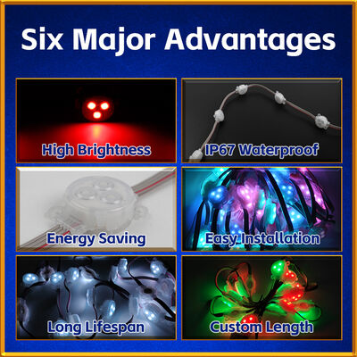 20mm IP67 Waterproof 120 Beam Angle PC Material LED Point Light SMD5050 RGBW