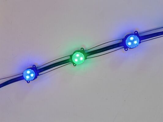 30mm diameter RGB LED point lights with IP67 waterproof rating 12V DC powered perfect for outdoor projects