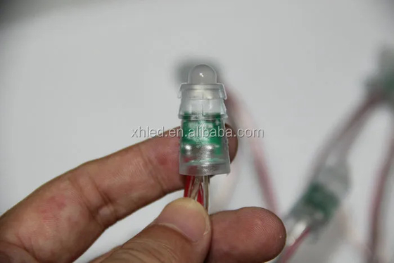 DC12V 0,2W IP67 LED Pixel Light Chuỗi tiếp xúc 9mm một màu cho cây thông Noel
