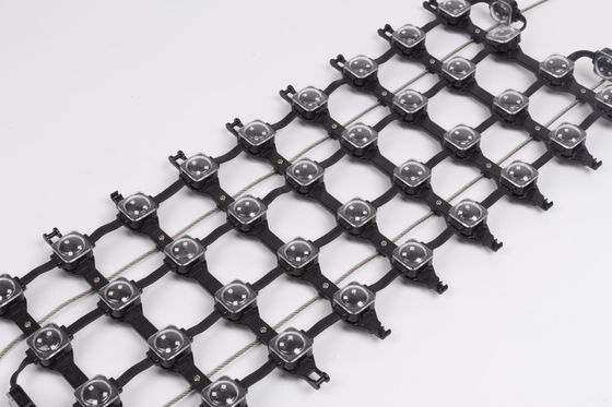 Outdoor Flexible Transparent LED Pixel Mesh Screen Full Color p50/p62.5/p83p100 Light Net Video Curtain Display