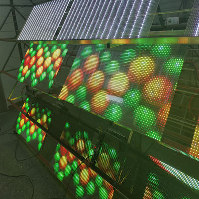 RGB màu LED màn hình phim trong suốt trong nhà / ngoài trời hiển thị màn hình video