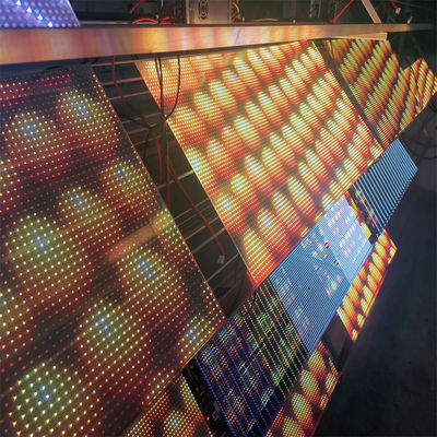 P10 LED Display Screen Ultrathin Business Transparent Glass Adhesive LED Transparent Film Screen