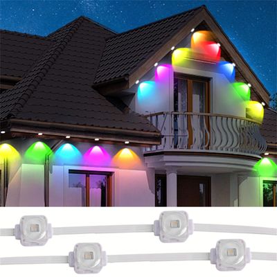 Outdoor LED Christmas Lights With 36pcs/72pcs/108pcs In String And RGB Color