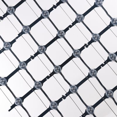 Màn hình hiển thị lưới LED linh hoạt ngoài trời 30mm cho tòa nhà rèm kính 1000mm * 1000mm Kích thước màn hình 50000 giờ tuổi thọ