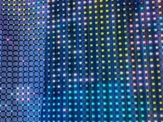 Màn hình quảng cáo ngoài trời hiển thị lưới LED mềm có thể lập trình với bảo vệ IP67 và điều khiển DMX512