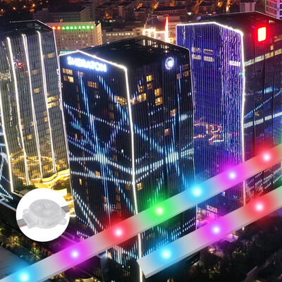 Đèn LED trang trí Giáng Sinh ngoài trời vĩnh viễn, dạng thanh nhôm RGB có thể điều khiển, chống nước IP67, đường kính 30mm, tiếp thị trực tiếp