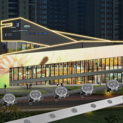 Mặt tiền ngoài IP67 chống nước 30mm Đèn tuyến Đèn xây dựng linh hoạt Đèn LED Nguồn ánh sáng điểm