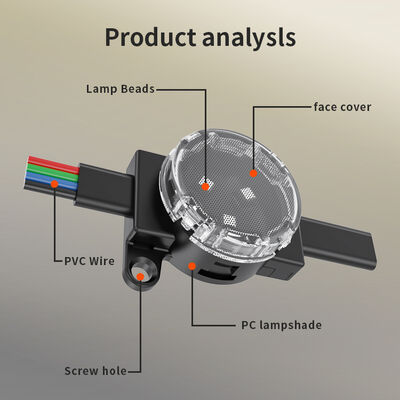 25mm Outdoor LED Point Light with IP67 Waterproof Adjustable Color Temperature and DC12V Power Supply