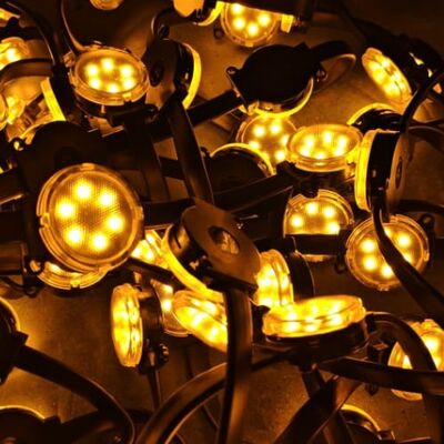 Đèn điểm LED 50mm với bảo vệ chống thấm IP67 DC24V Điện và vật liệu PC Thích hợp cho ánh sáng trang trí ngoài trời