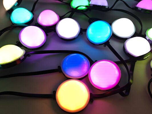 IP67 chống nước 80mm RGB điều khiển LED Pixel Point Light Bayer LED Beads Vật liệu PC Đức cho các dự án chiếu sáng tường bên ngoài tòa nhà